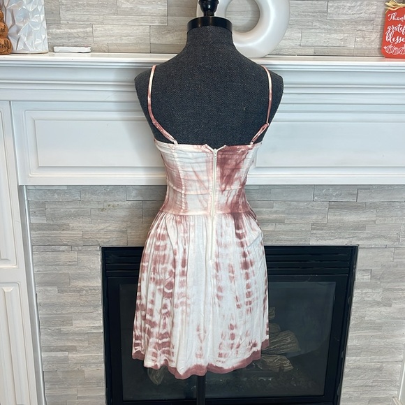 Mimichica Pink and Cream Tie-Dye Cotton Dress XS - Picture 5 of 5